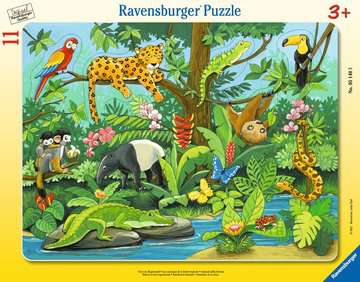 Puzzle 11 Teile Tiere im Regenwald 5.140 - Bild 1