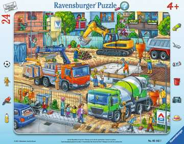 Puzzle 24 Teile Auf der Baustelle ist was los! 5.142 - Bild 1