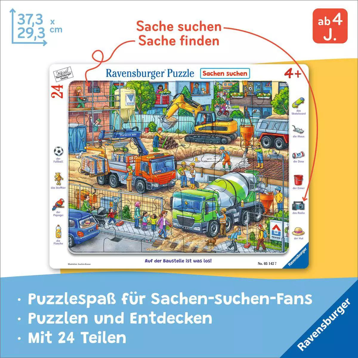 Puzzle 24 Teile Auf der Baustelle ist was los! 05.142 - Bild 2