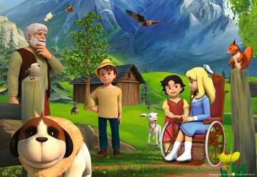 Puzzle 2x 12 Teile Heidi, Gemeinsame Zeit in den Bergen 5.143 - Bild 2