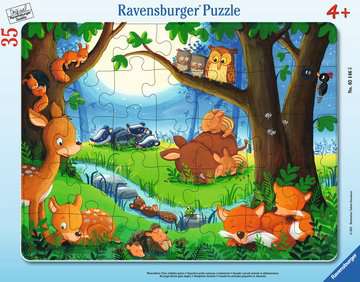 Puzzle 35 Teile Wenn kleine Tiere schlafen gehen 5.146 - Bild 1