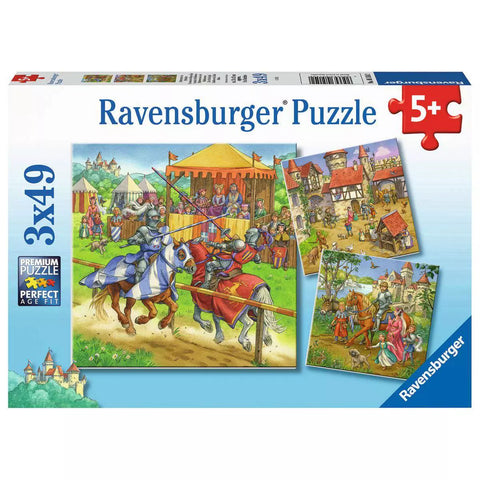 Verpackung Kinderpuzzle Ritterturnier im Mittelalter 3x49 Teile 05150