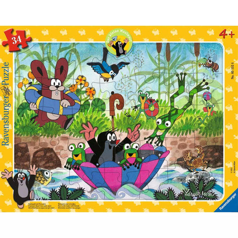 Rahmenpuzzle Badespass mit Freunden mit dem kleinen Maulwurf, Ravensburger 05152