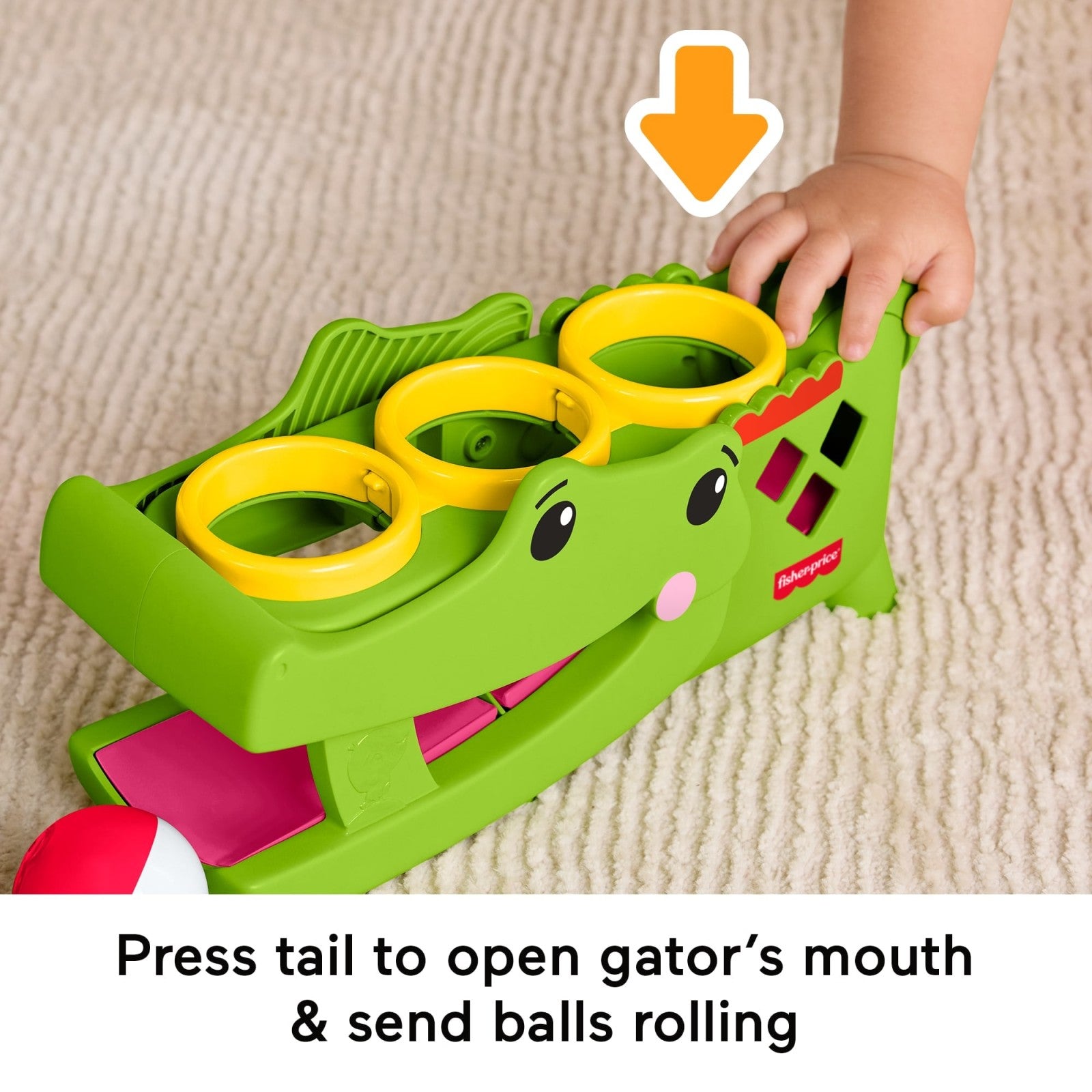 Fisher-Price Sitz- und Klopf-Rolligator mit Hammer und 3 Bällen - Bild 5