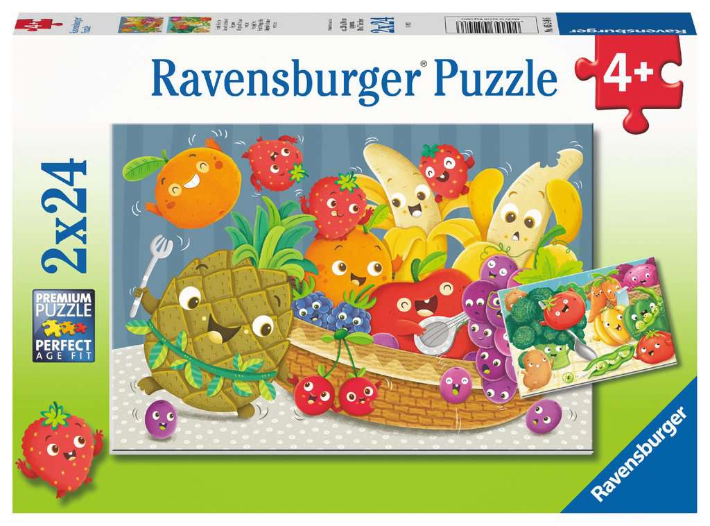 Ravensburger Puzzle 2x24 Teile - Freche Früchte 05.248 - Bild 1