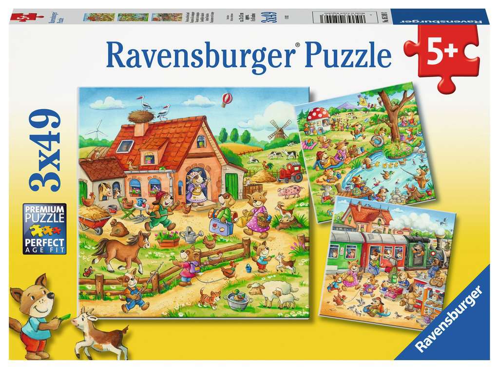 Puzzle 3x49 Teile Ferien auf dem Land 05.249 - Bild 1