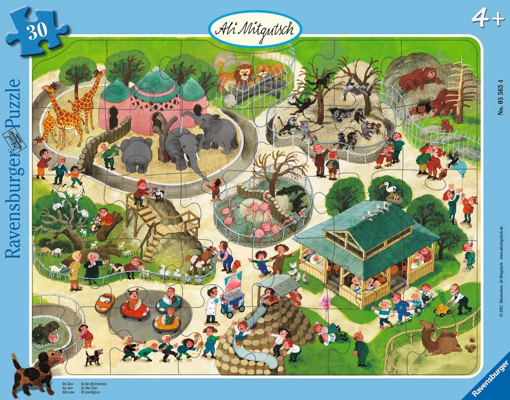Ravensburger Rahmenpuzzle 30 Teile Ali Mitgutsch: Im Zoo 05.565 - Bild 1