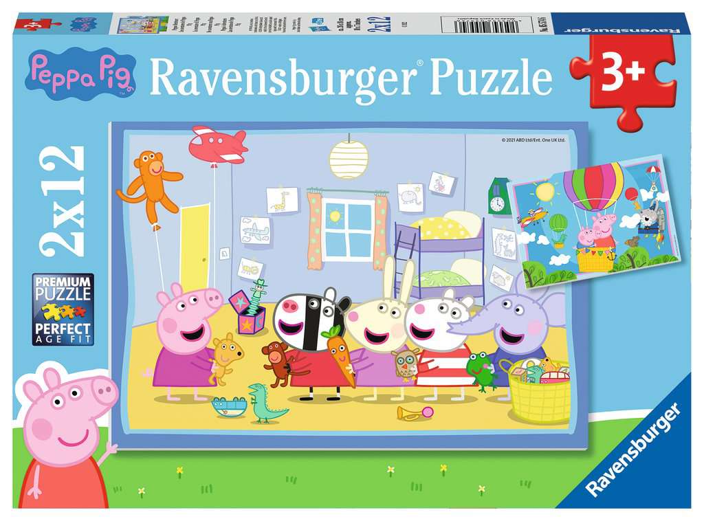 Ravensburger Puzzle 2x12 Teile - Peppas Abenteuer 05.574 - Bild 1