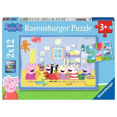 Verpackung Ravensburger Kinderpuzzle Peppas Abenteuer 2x12 Teile 05574