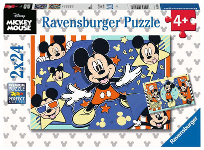 Ravensburger Puzzle 2x24 Teile - Disney Micky Mouse Film ab!