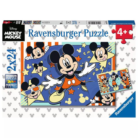 Verpackung Puzzle Disney Micky Maus Film ab!, 2x24 Teile, Ravensburger