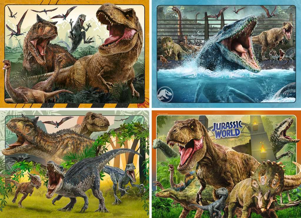 Puzzle 100 Teile 4 in a box Jurassic World 05.619 - Bild 2