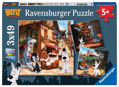 Puzzle 3x49 Teile Idefix und seine tierischen Freunde 005.626
