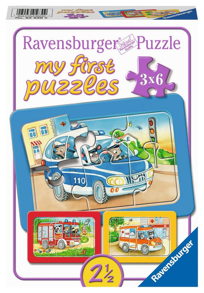 Rahmenpuzzle 3x6 Tiere im Einsatz 005.630 - Bild 1
