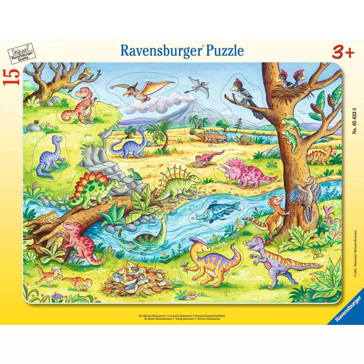 Rahmenpuzzle 15 Teile Die kleinen Dinosaurier 05.633 - Bild 1