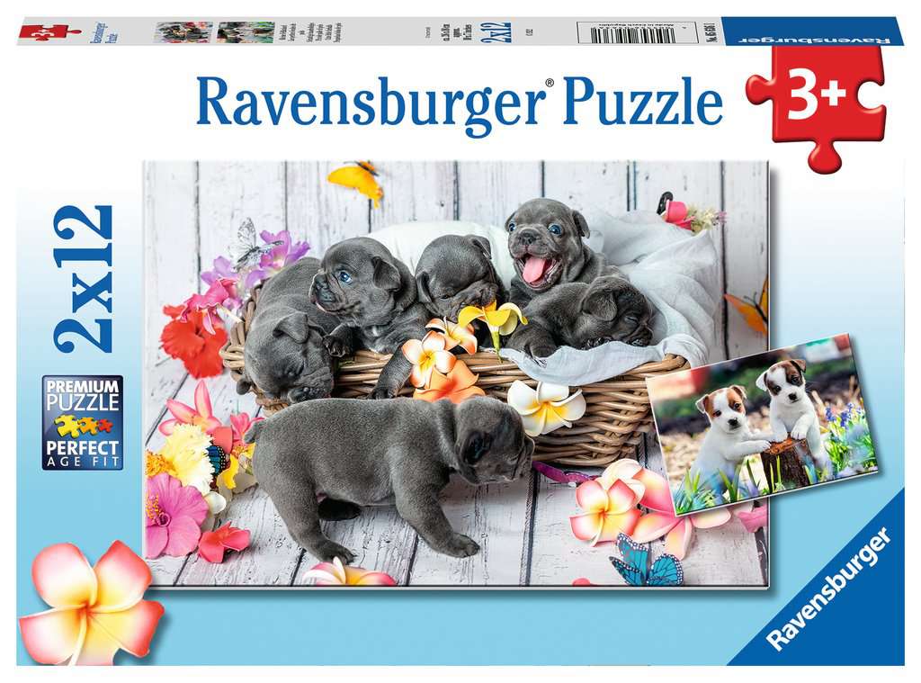 Puzzle 2x12 Teile Kleine Fellknäuel 005.636 - Bild 1