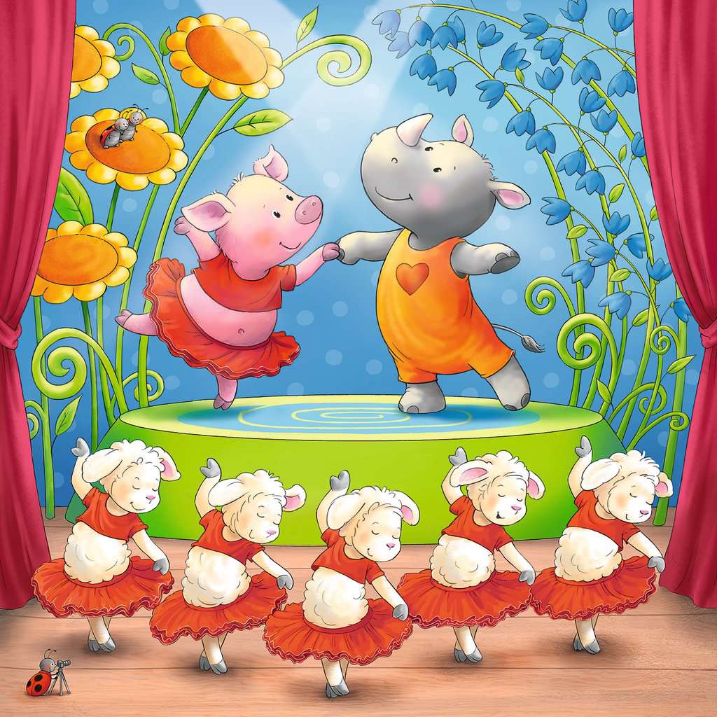 Puzzle 3x49 Teile Tiere auf der Bühne 005.638 - Bild 2
