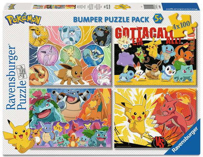 Puzzle 100 Teile 4 in a box Pokemon 05.651