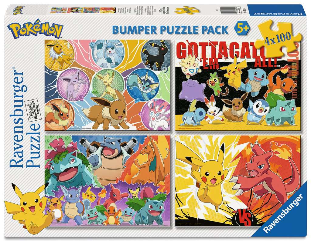 Puzzle 100 Teile 4 in a box Pokemon 05.651 - Bild 1