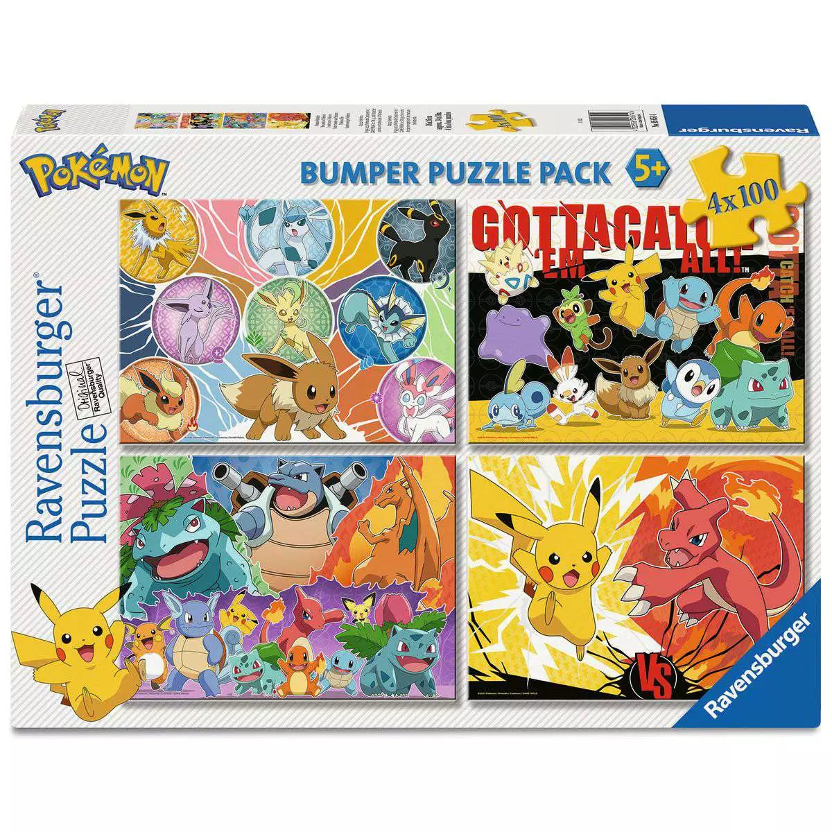 Verpackung Ravensburger Kinderpuzzle Pokémon 4x100 Teile 05651