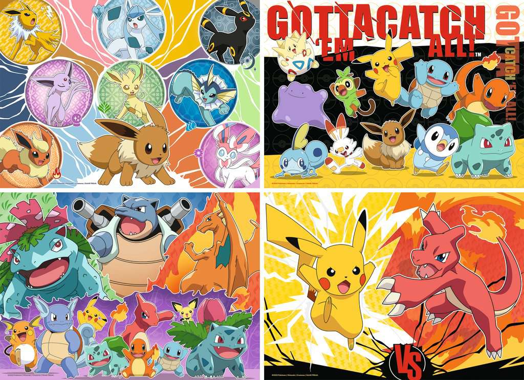 Puzzle 100 Teile 4 in a box Pokemon 05.651 - Bild 2