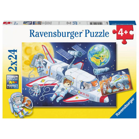 Verpackung Kinderpuzzle Reise durch den Weltraum 2x24 Teile, Ravensburger 05665