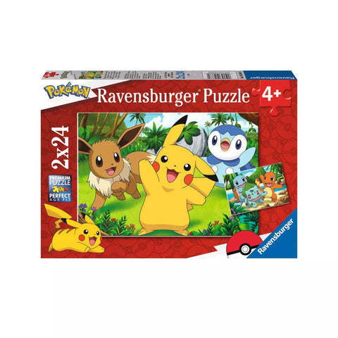 Verpackung Kinderpuzzle Pikachu und seine Freunde 2x24, Ravensburger 05668