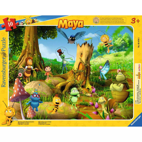 Rahmenpuzzle Biene Maja Abenteuer auf der Klatschmohnwiese, 10 Teile, Ravensburger