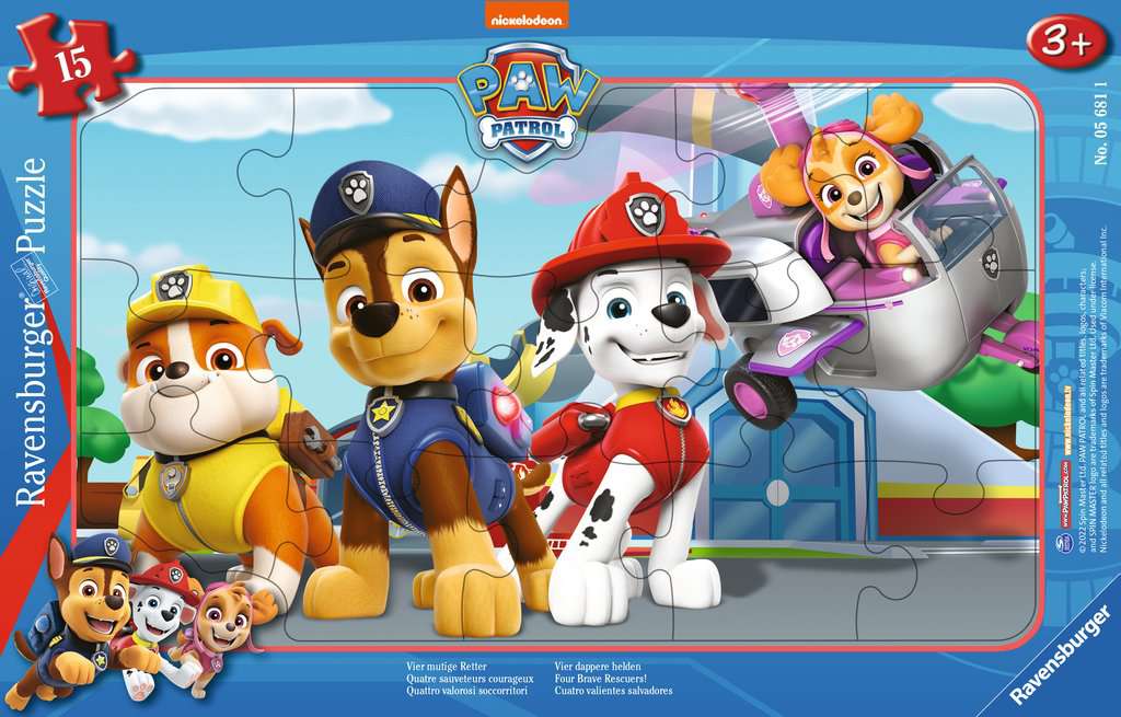 Rahmenpuzzle 15 Teile Paw Patrol Vier mutige Retter 05.681 - Bild 1