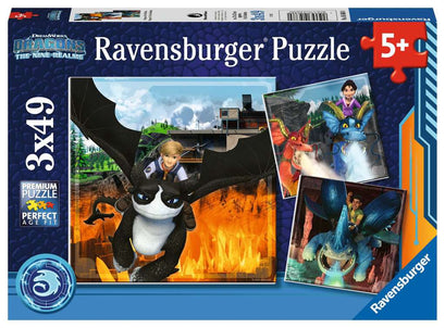 Puzzle 3x49 Teile Dragons: Die 9 Welten 05.688