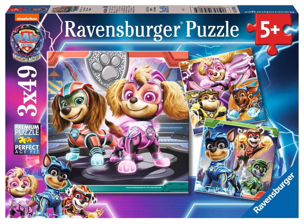 Puzzle 3x49 Teile PAW Patrol: The Mighty Movie 05.708 - Bild 1