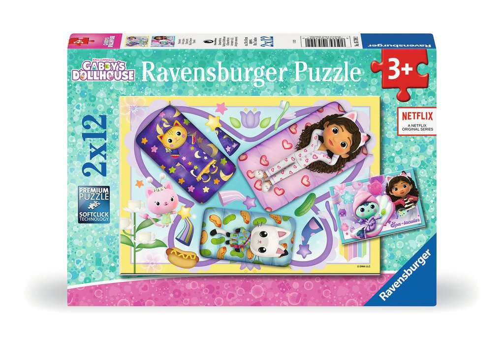 Ravensburger Puzzle 2x12 Teile Gabby's Dollhouse Pyjamaparty 05.709 - Bild 1