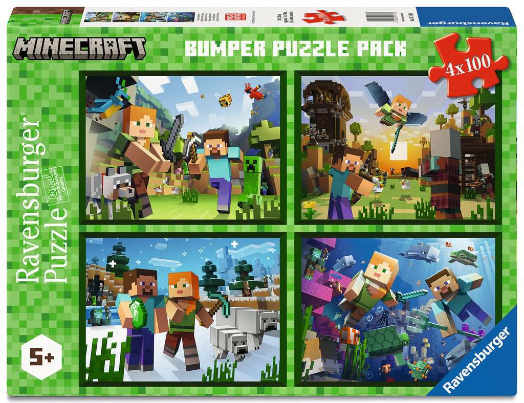 Puzzle 100 Teile 4 in a box Minecraft 05.716 - Bild 1