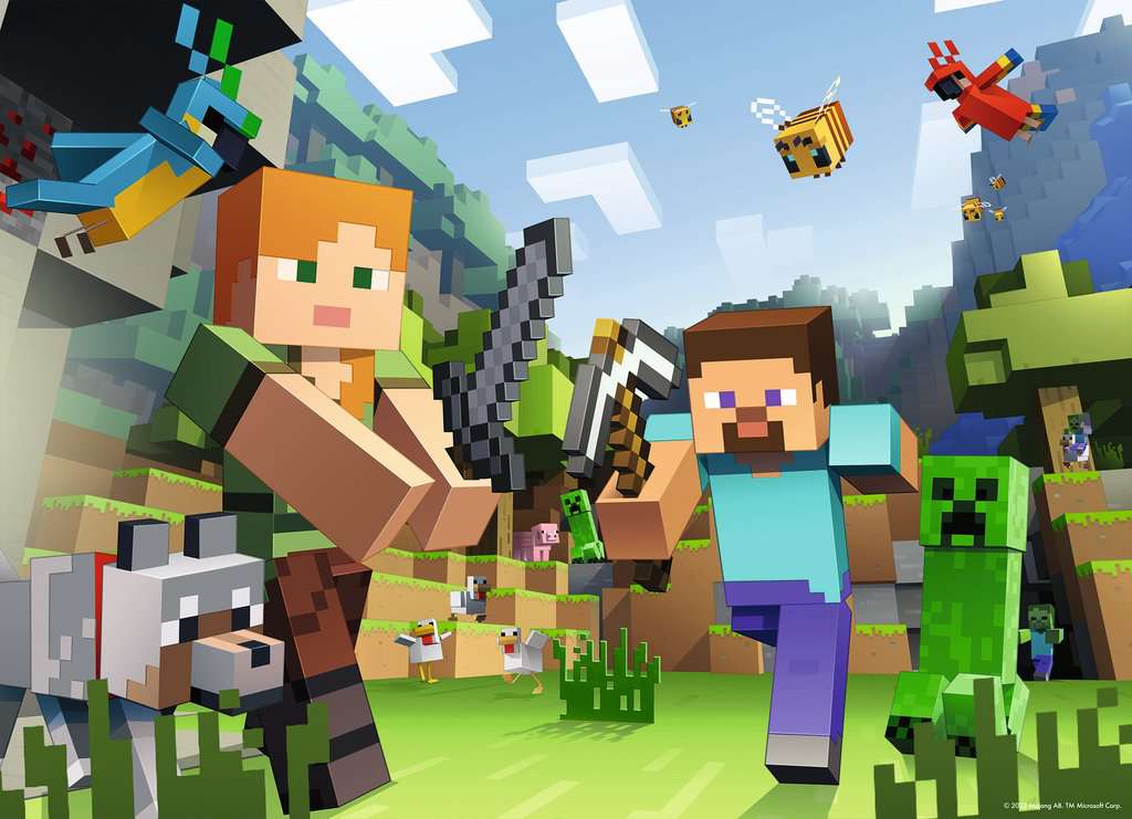 Puzzle 100 Teile 4 in a box Minecraft 05.716 - Bild 3
