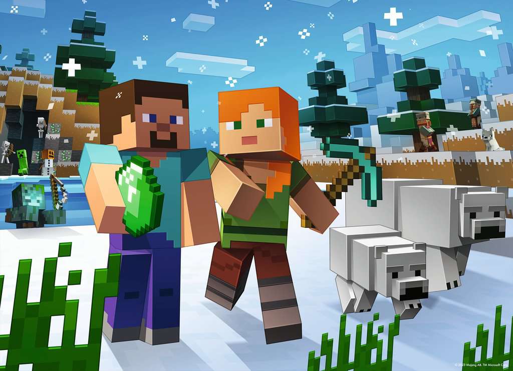 Puzzle 100 Teile 4 in a box Minecraft 05.716 - Bild 5