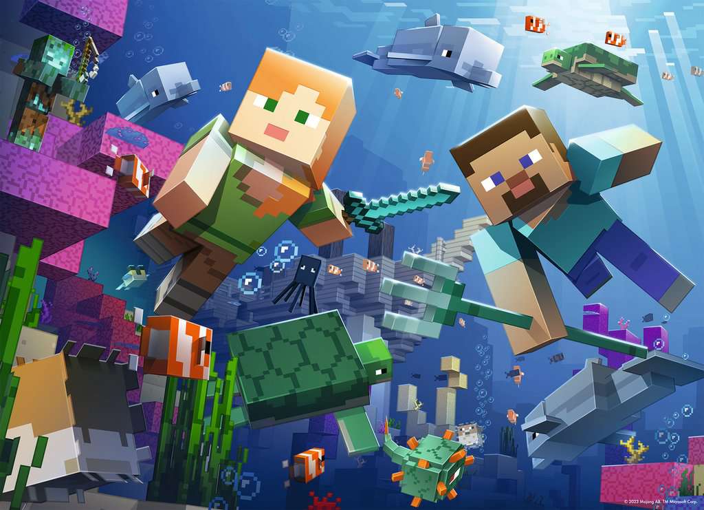 Puzzle 100 Teile 4 in a box Minecraft 05.716 - Bild 6