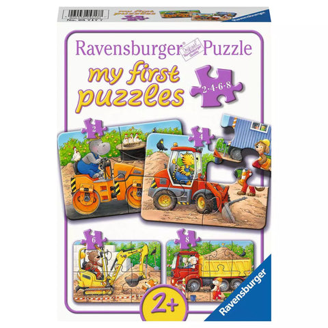 Verpackung Ravensburger my first puzzles Tiere auf der Baustelle 05717