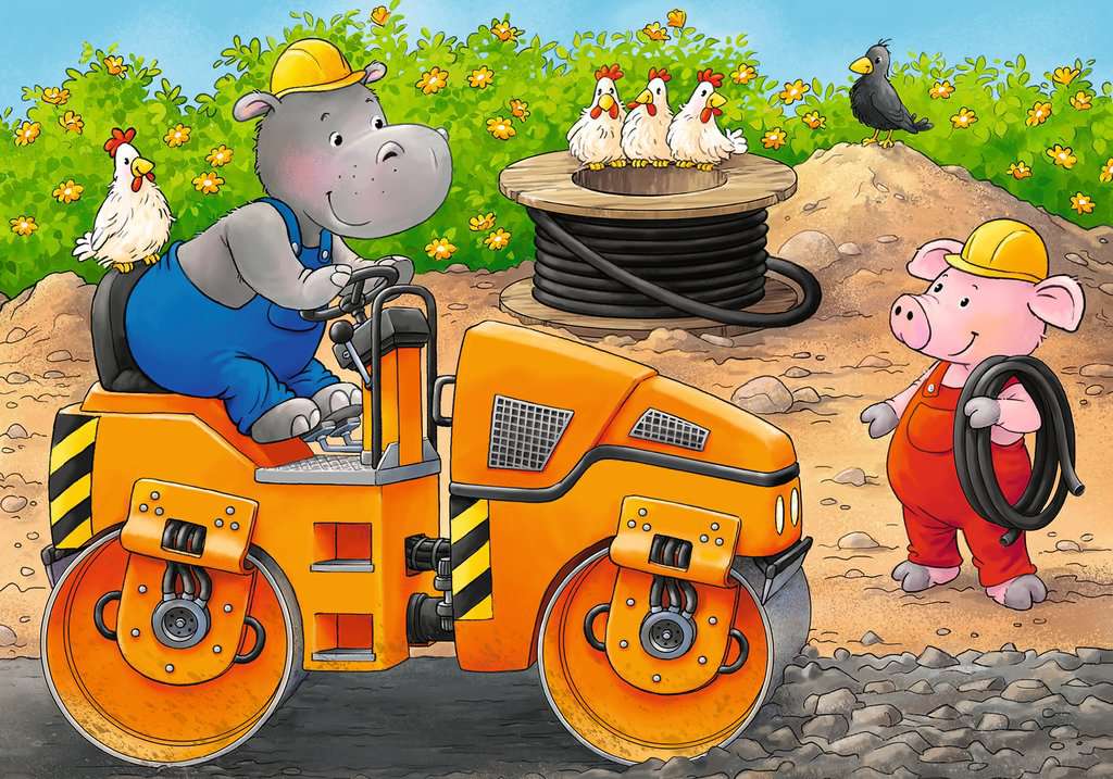 My first Puzzle 2/4/6/8 Tiere auf der Baustelle 05.717 - Bild 2