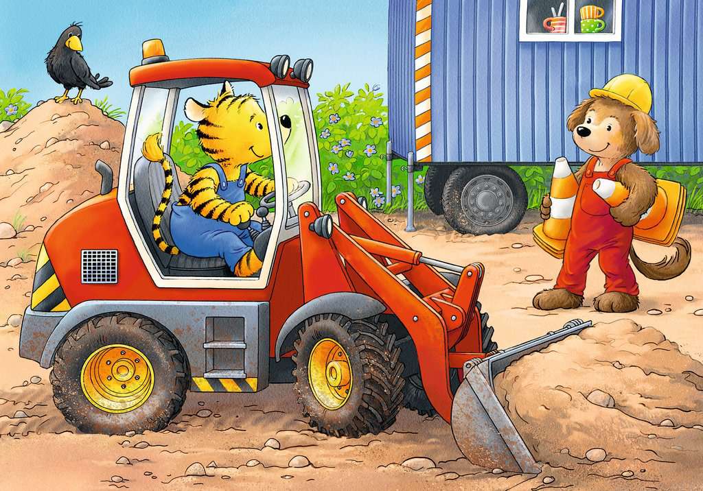 My first Puzzle 2/4/6/8 Tiere auf der Baustelle 05.717 - Bild 3