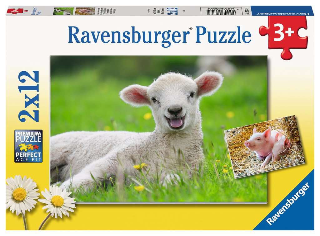 Puzzle 2x12 Teile Unsere Bauernhoftiere 05.718 - Bild 1