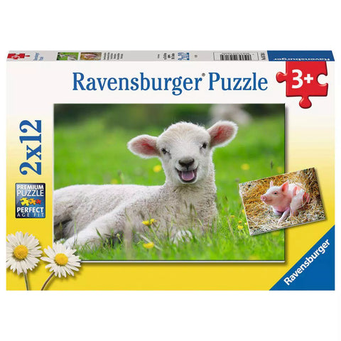 Verpackung Kinderpuzzle Unsere Bauernhoftiere 2x12 von Ravensburger