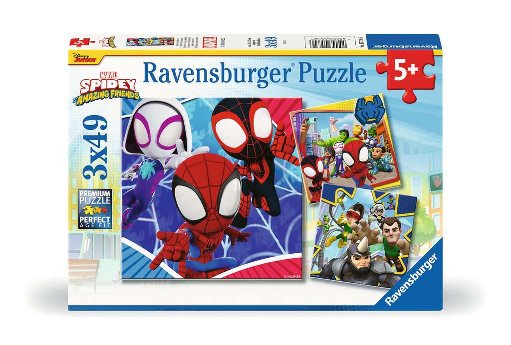 Ravensburger Puzzle 3x49 Teile Spideys Abenteuer 05.730 - Bild 1
