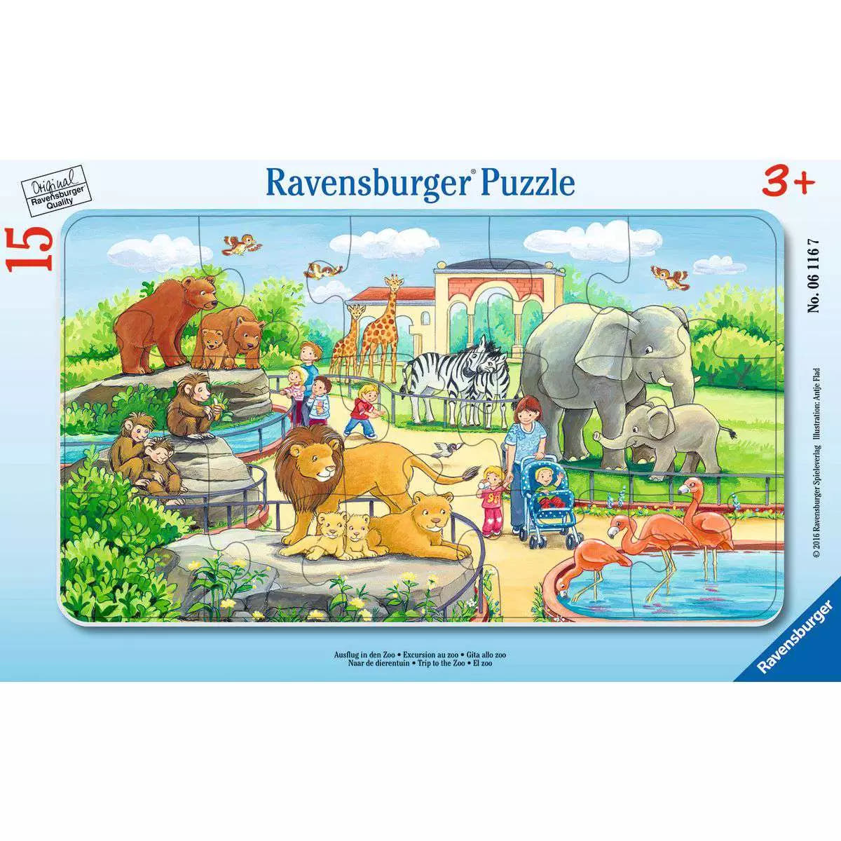 Rahmenpuzzle 15 Teile Ausflug in den Zoo 06.116 - Bild 1