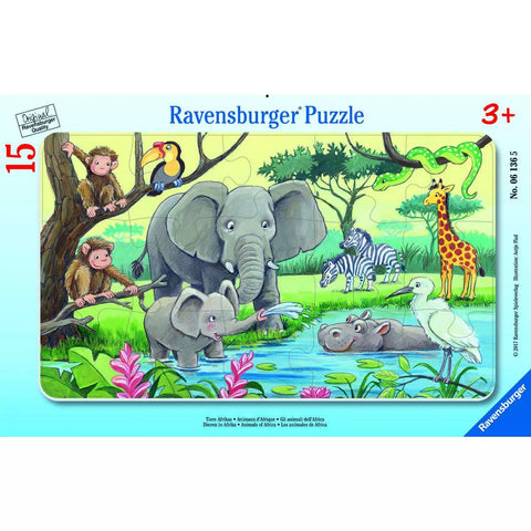 Ravensburger Rahmenpuzzle Tiere Afrikas 15 Teile 06136
