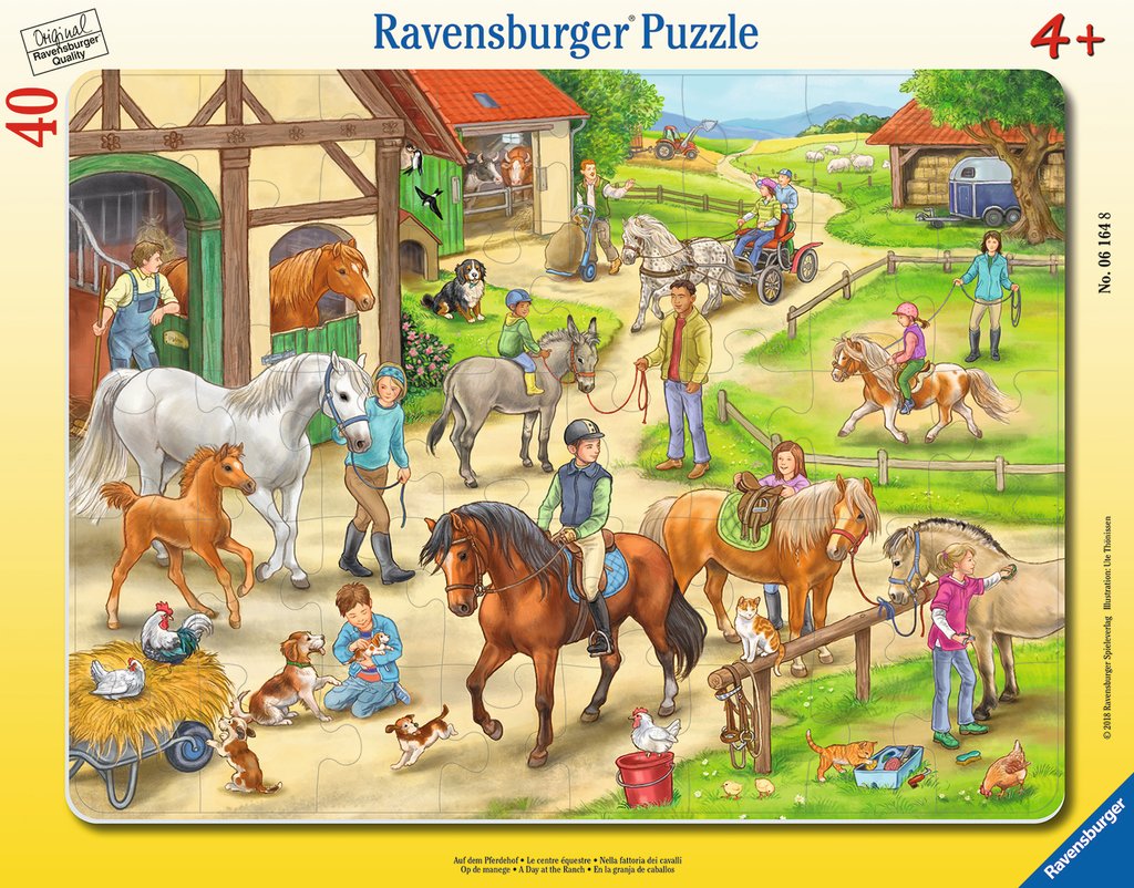 Ravensburger Rahmenpuzzle Auf dem Pferdehof 40 Teile, 06.164 - Bild 1