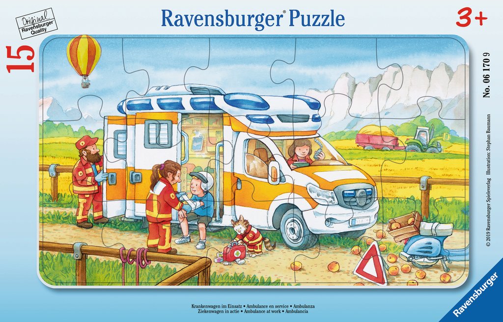 Rahmenpuzzle 15 teilig Krankenwagen im Einsatz 06.170 - Bild 1