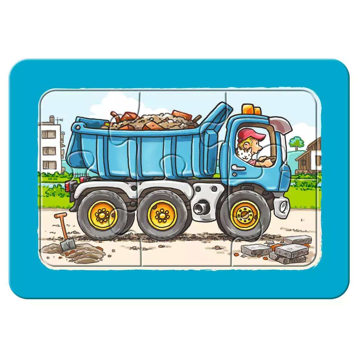 Puzzle 3x6 Teile Bagger, Traktor und Kipplader 06.573 - Bild 4
