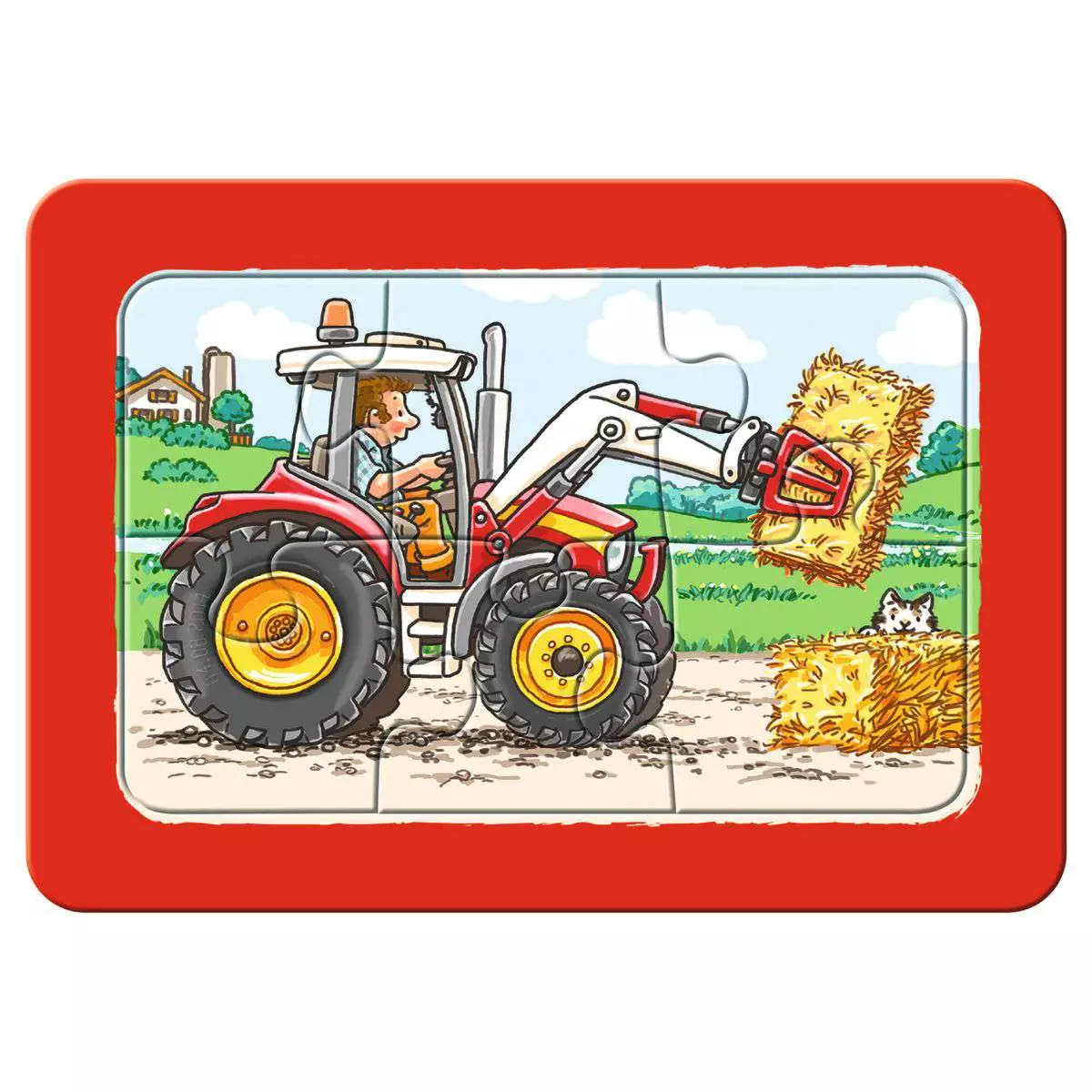 Puzzle 3x6 Teile Bagger, Traktor und Kipplader 06.573 - Bild 5