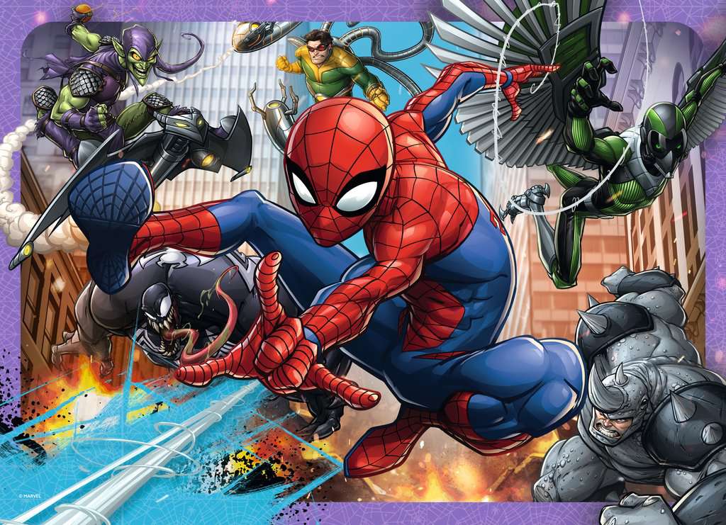 Puzzle 100 Teile 4 in a box Spiderman 06.914 - Bild 4