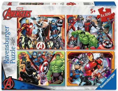 Puzzle 100 Teile 4 in a box Avengers 07.079